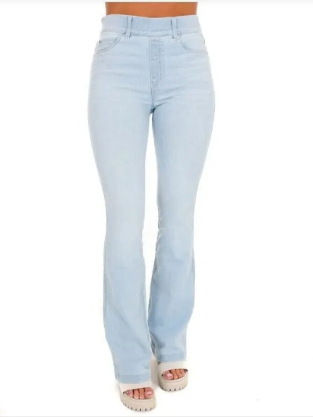 SPANX Light Blue Flare Jeans